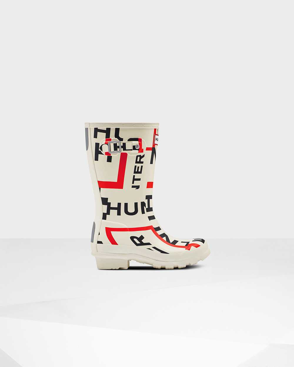 Kids Hunter Original Big Exploded Logo Rain Boots White | YFTDXN-341